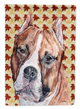 Load image into Gallery viewer, Staffordshire Bull Terrier Staffie Fall Leaves Garden Flag – Decorative Outdoor Yard Flag SC9680GF
