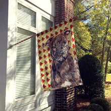 Load image into Gallery viewer, Staffordshire Bull Terrier Staffie Fall Leaves Flag Canvas House Size SC9681CHF