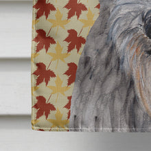 Load image into Gallery viewer, Scottish Deerhound Fall Leaves Flag Canvas House Size SC9682CHF