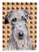 Load image into Gallery viewer, Scottish Deerhound Fall Leaves Flag Canvas House Size SC9682CHF