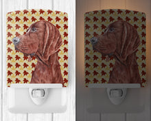 Load image into Gallery viewer, Redbone Coonhound Fall Leaves Ceramic Night Light SC9683CNL