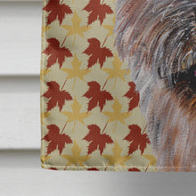 Load image into Gallery viewer, Norwich Terrier Fall Leaves Flag Canvas House Size SC9686CHF