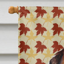 Load image into Gallery viewer, Norfolk Terrier Puppy Fall Leaves Flag Canvas House Size SC9687CHF