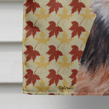 Load image into Gallery viewer, Norfolk Terrier Puppy Fall Leaves Flag Canvas House Size SC9687CHF