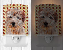 Load image into Gallery viewer, Norfolk Terrier Fall Leaves Ceramic Night Light SC9688CNL