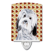 Load image into Gallery viewer, Havanese Fall Leaves Ceramic Night Light SC9689CNL