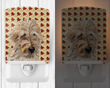 Load image into Gallery viewer, Golden Doodle 2 Fall Leaves Ceramic Night Light SC9691CNL