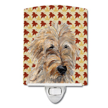 Load image into Gallery viewer, Golden Doodle 2 Fall Leaves Ceramic Night Light SC9691CNL
