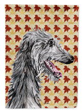 Load image into Gallery viewer, Scottish Deerhound Fall Leaves Flag Canvas House Size SC9693CHF
