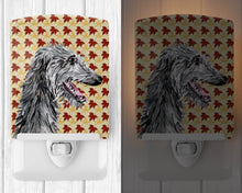 Load image into Gallery viewer, Scottish Deerhound Fall Leaves Ceramic Night Light SC9693CNL