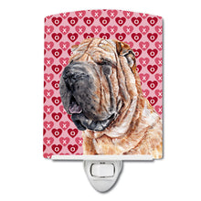 Load image into Gallery viewer, Shar Pei Hearts and Love Ceramic Night Light SC9695CNL