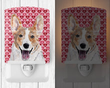 Load image into Gallery viewer, Cardigan Corgi Hearts and Love Ceramic Night Light SC9696CNL