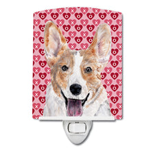 Load image into Gallery viewer, Cardigan Corgi Hearts and Love Ceramic Night Light SC9696CNL