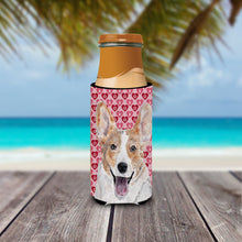 Load image into Gallery viewer, Cardigan Corgi Hearts and Love Slim Can Hugger – Fun &amp; Functional Drink Coolers SC9696MUK
