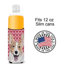 Load image into Gallery viewer, Cardigan Corgi Hearts and Love Slim Can Hugger – Fun &amp; Functional Drink Coolers SC9696MUK