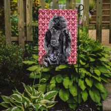 Load image into Gallery viewer, Black Standard Poodle Hearts and Love Garden Flag – Decorative Outdoor Yard Flag SC9698GF