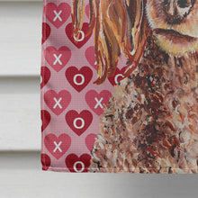 Load image into Gallery viewer, Red Miniature Poodle Hearts and Love Flag Canvas House Size SC9699CHF