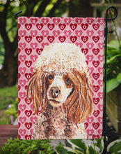 Load image into Gallery viewer, Red Miniature Poodle Hearts and Love Garden Flag – Decorative Outdoor Yard Flag SC9699GF