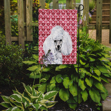 Load image into Gallery viewer, White Toy Poodle Hearts and Love Garden Flag - Outdoor Decorative Yard Flag SC9701GF