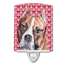 Load image into Gallery viewer, Staffordshire Bull Terrier Staffie Hearts and Love Ceramic Night Light SC9704CNL