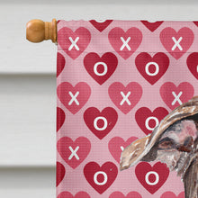Load image into Gallery viewer, Staffordshire Bull Terrier Staffie Hearts and Love Flag Canvas House Size SC9705CHF