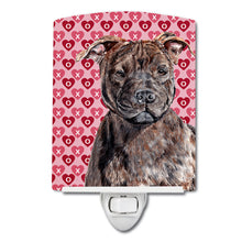 Load image into Gallery viewer, Staffordshire Bull Terrier Staffie Hearts and Love Ceramic Night Light SC9705CNL