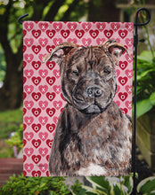 Load image into Gallery viewer, Staffordshire Bull Terrier Staffie Hearts and Love Garden Flag - Outdoor Decorative Yard Flag SC9705GF