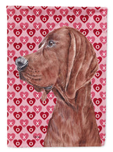 Load image into Gallery viewer, Redbone Coonhound Hearts and Love Flag Canvas House Size SC9707CHF