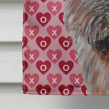 Load image into Gallery viewer, Norwich Terrier Hearts and Love Flag Canvas House Size SC9710CHF