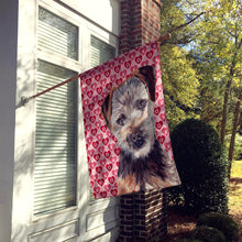 Load image into Gallery viewer, Norfolk Terrier Puppy Hearts and Love Flag Canvas House Size SC9711CHF