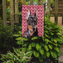 Load image into Gallery viewer, German Pinscher Hearts and Love Garden Flag - Outdoor Decorative Yard Flag
