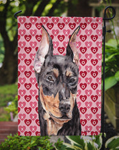 Load image into Gallery viewer, German Pinscher Hearts and Love Garden Flag - Outdoor Decorative Yard Flag