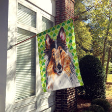 Load image into Gallery viewer, Collie Lucky Shamrock St. Patrick's Day Flag Canvas House Size SC9718CHF