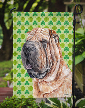 Load image into Gallery viewer, Shar Pei Lucky Shamrock St. Patrick's Day Garden Flag - Outdoor Decorative Yard Flag SC9719GF
