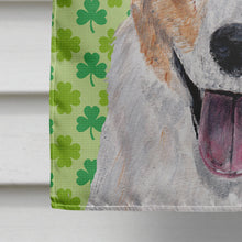 Load image into Gallery viewer, Cardigan Corgi Lucky Shamrock St. Patrick's Day Flag Canvas House Size SC9720CHF