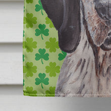Load image into Gallery viewer, Blue Tick Coonhound Lucky Shamrock St. Patrick's Day Flag Canvas House Size SC9721CHF