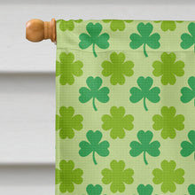 Load image into Gallery viewer, White Toy Poodle Lucky Shamrock St. Patrick's Day Flag Canvas House Size SC9725CHF