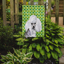 Load image into Gallery viewer, White Toy Poodle Lucky Shamrock St. Patrick's Day Garden Flag – Decorative Outdoor Yard Flag SC9725GF
