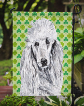 Load image into Gallery viewer, White Standard Poodle Lucky Shamrock St. Patrick's Day Garden Flag - Outdoor Decorative Yard Flag SC9727GF