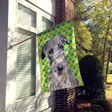 Load image into Gallery viewer, Scottish Deerhound Lucky Shamrock St. Patrick's Day Flag Canvas House Size SC9730CHF