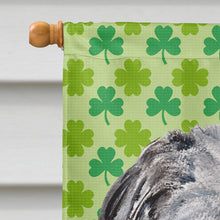 Load image into Gallery viewer, Scottish Deerhound Lucky Shamrock St. Patrick's Day Flag Canvas House Size SC9730CHF