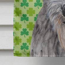 Load image into Gallery viewer, Scottish Deerhound Lucky Shamrock St. Patrick's Day Flag Canvas House Size SC9730CHF