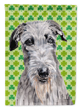 Load image into Gallery viewer, Scottish Deerhound Lucky Shamrock St. Patrick's Day Flag Canvas House Size SC9730CHF