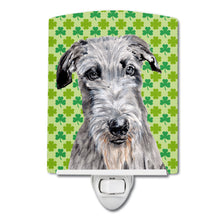Load image into Gallery viewer, Scottish Deerhound Lucky Shamrock St. Patrick's Day Ceramic Night Light SC9730CNL