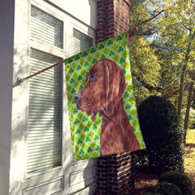 Load image into Gallery viewer, Redbone Coonhound Lucky Shamrock St. Patrick's Day Flag Canvas House Size SC9731CHF