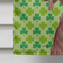 Load image into Gallery viewer, Redbone Coonhound Lucky Shamrock St. Patrick's Day Flag Canvas House Size SC9731CHF