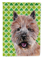 Load image into Gallery viewer, Norwich Terrier Lucky Shamrock St. Patrick's Day Flag Canvas House Size SC9734CHF