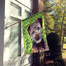 Load image into Gallery viewer, Norfolk Terrier Puppy Lucky Shamrock St. Patrick's Day Flag Canvas House Size SC9735CHF