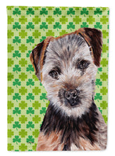 Load image into Gallery viewer, Norfolk Terrier Puppy Lucky Shamrock St. Patrick's Day Flag Canvas House Size SC9735CHF