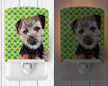 Load image into Gallery viewer, Norfolk Terrier Puppy Lucky Shamrock St. Patrick's Day Ceramic Night Light SC9735CNL